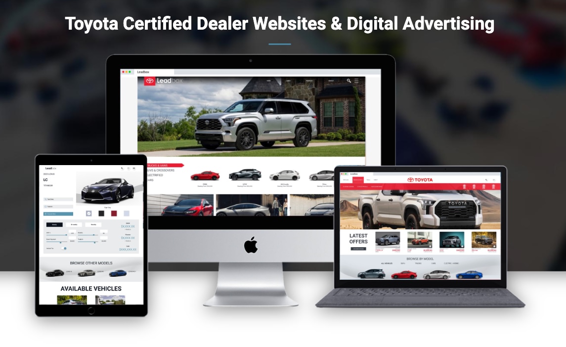 Leadbox Certified Digital Website and Advertising for Toyota Dealers